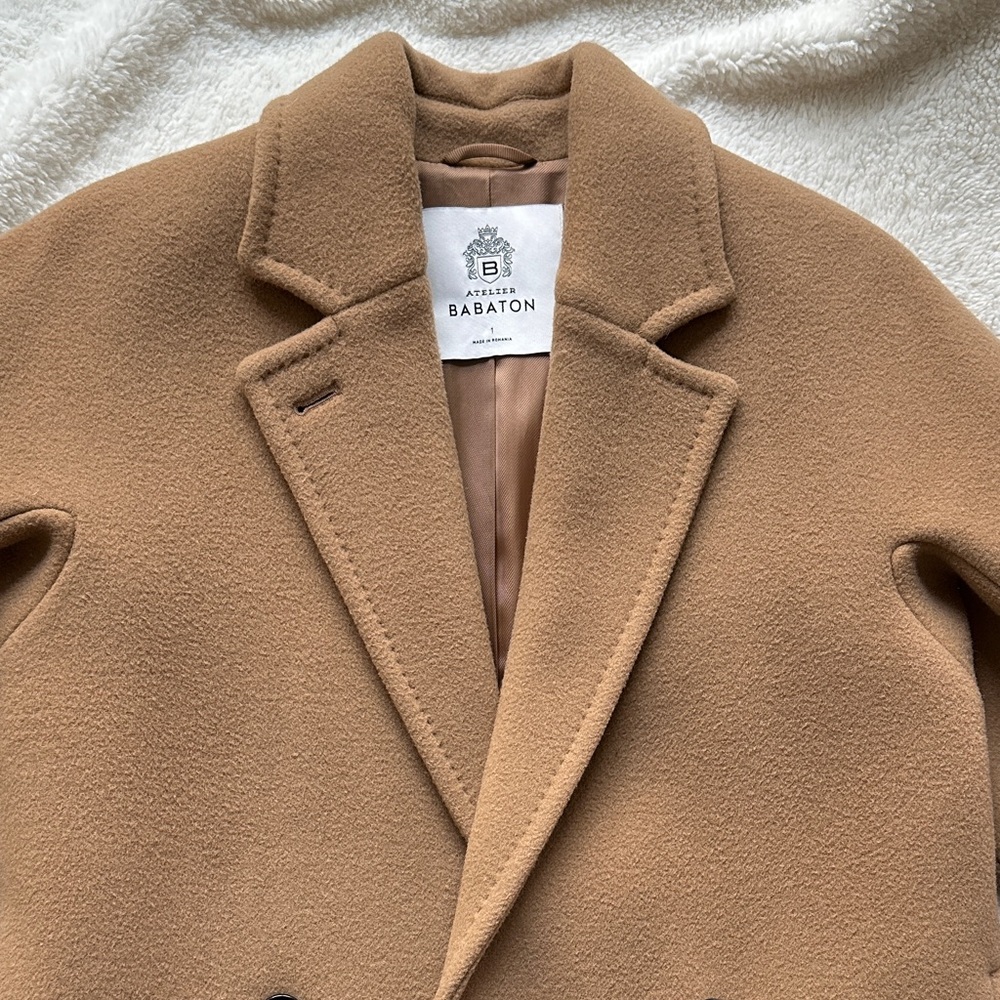 Aritzia Babaton Camel Wool Long Coat - Picture 4 of 7